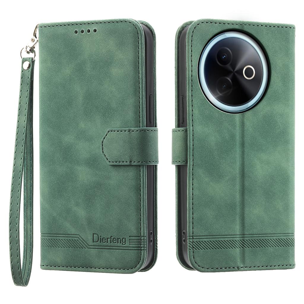 DIERFENG DF-03 For vivo Y39 5G Case Lines Imprint Wallet Leather Phone Cover