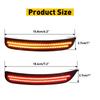 4PCS For 2015-2021 Chrysler 300 Smoked LED Side Marker Light Front Rear Lamp Double Row Lamp Bead
