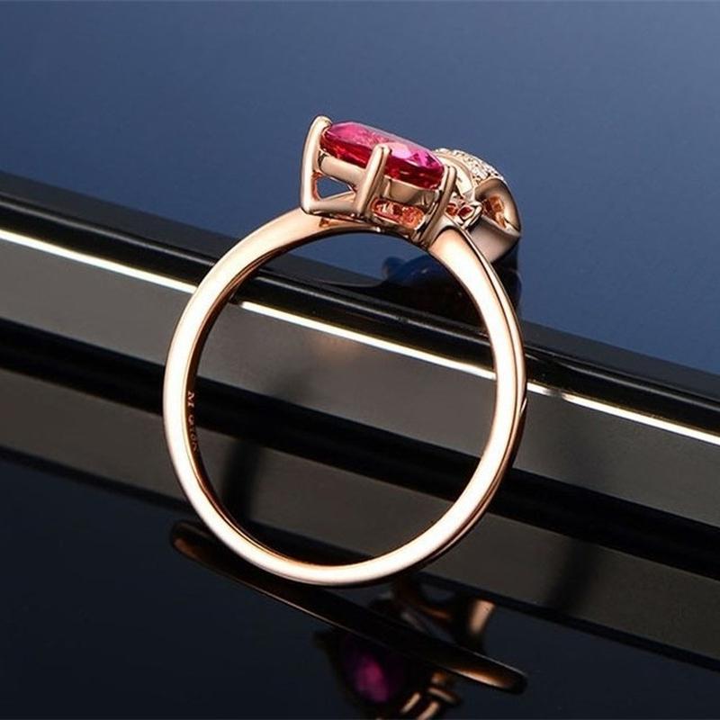 Sace Gems Klassisk kobberlegering Zircon Ring Dame Smykker Bryllupsløfte Festgave Åpen