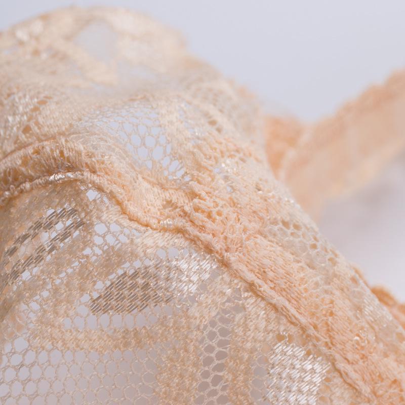 European Style Plus Size Ultra-Thin Lace Underwire Bra Set - Sexy, Transparent, Comfortable Sleepwear