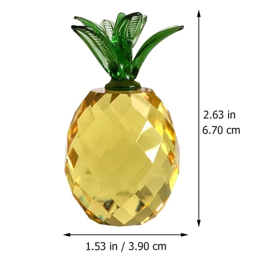 

Crystal fruit Paperweight with Diamond Natural Stone Glass Crafts Souvenir Home Decor Table Ornament Fruit Figurines Gift
