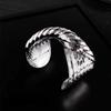 Cross Surround Irregular Opening Smooth Surface Bracelet Retro High Sense Unique Twist Bracelet Arm Ring