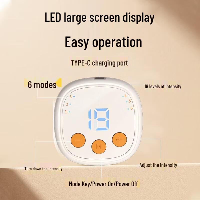 HEZHENG EMS Mini Portable Pulse Massager CN plug (adapter included)