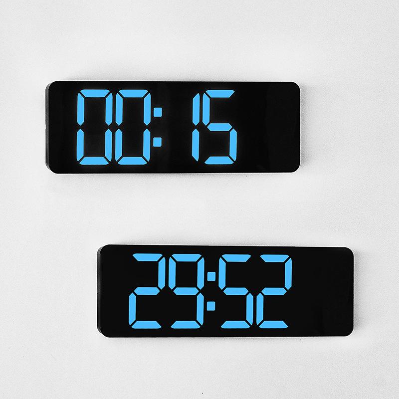 13-Inch Minimalist Wall/Table Clock with Large Digital Display, Multiple Alarms & Multifunction Features - Model 6629