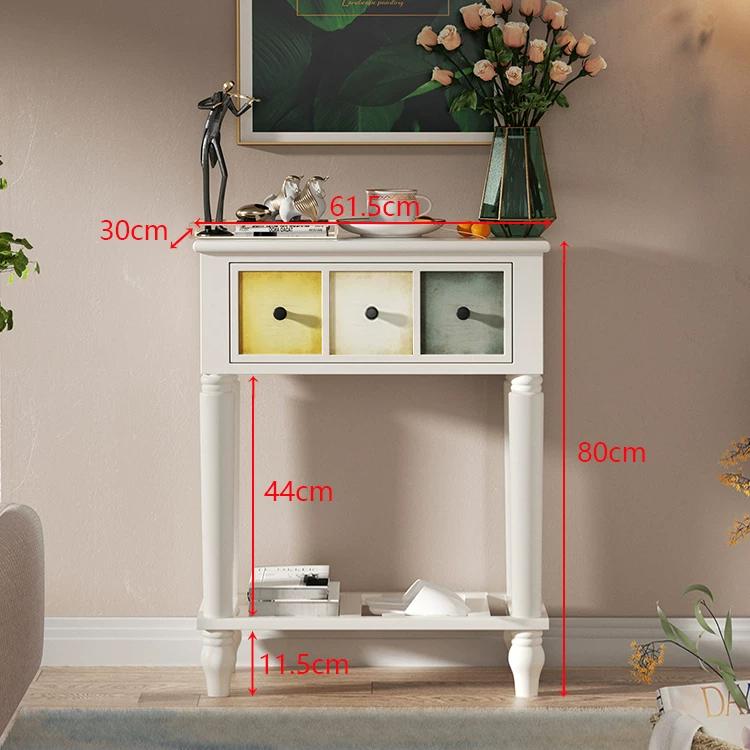 Solid Wood Entryway Cabinet, Narrow Hallway Storage & Shoe Organizer, Large Capacity Wall-Mounted Console Table for home Decor