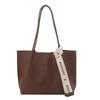 Vintage Large Capacity composite Tote Bag Set Soft PU Leather Shoulder Handbag With Pouch For Women Daily Commute Work Purse