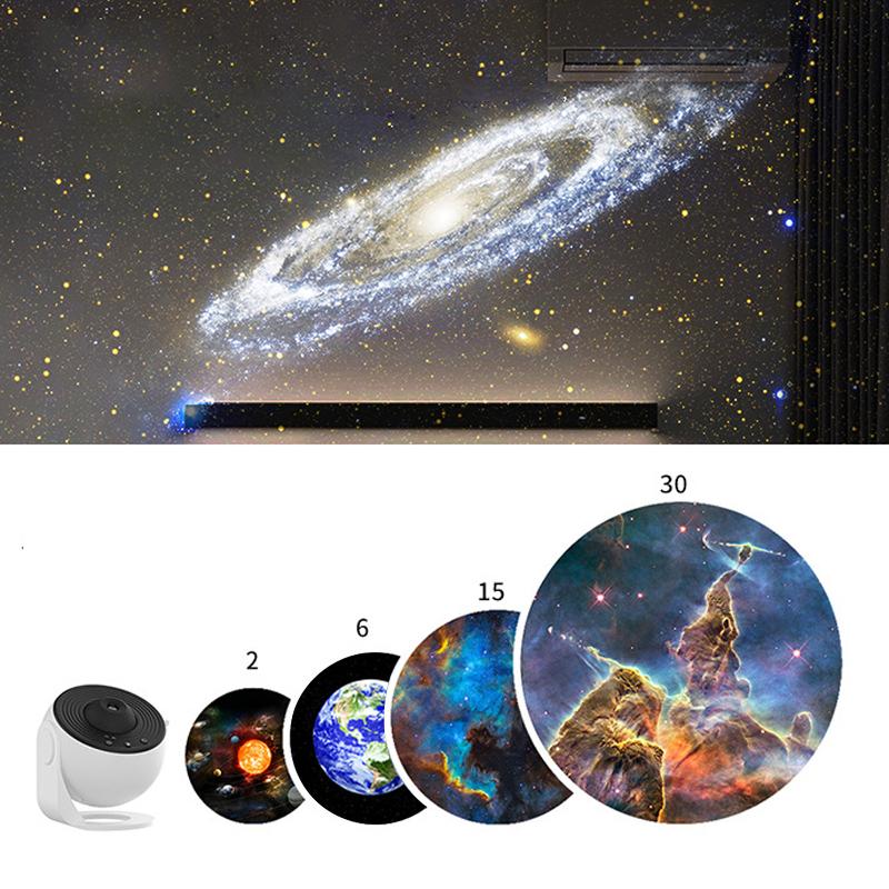 Galaxy Starry Sky Pattern Design Usb Projector Lamp For Ceiling Wall Room Night Ambiance