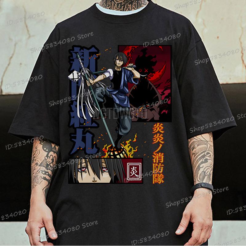 Anime Fire Force Printed Cool TShirt Anime Unisexga Adult Vintage Soft Tees Gift for Him Classic Fire Force Streetwear Tshirts