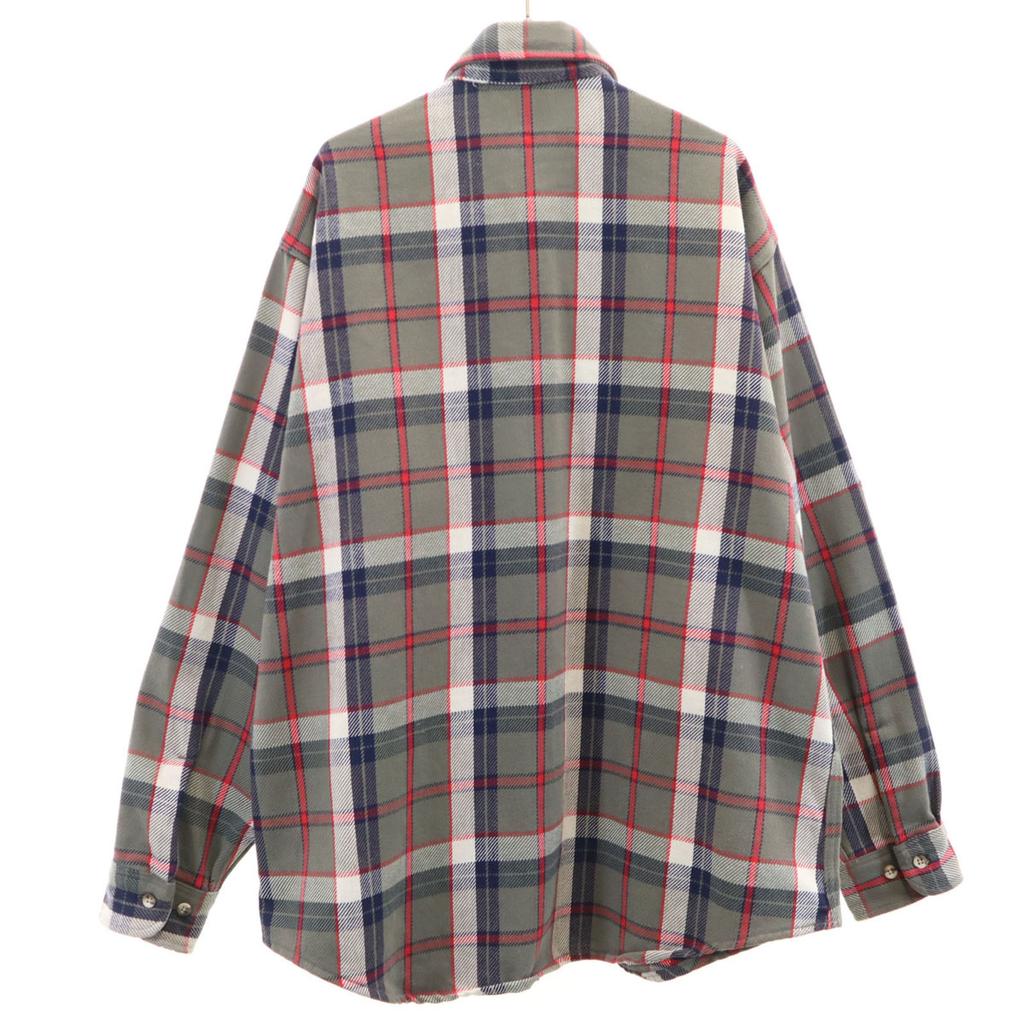 STJOHN’sBAY 80s Made In USA Vintage Check Pattern Long Sleeve Flannel Shirt Men's Used