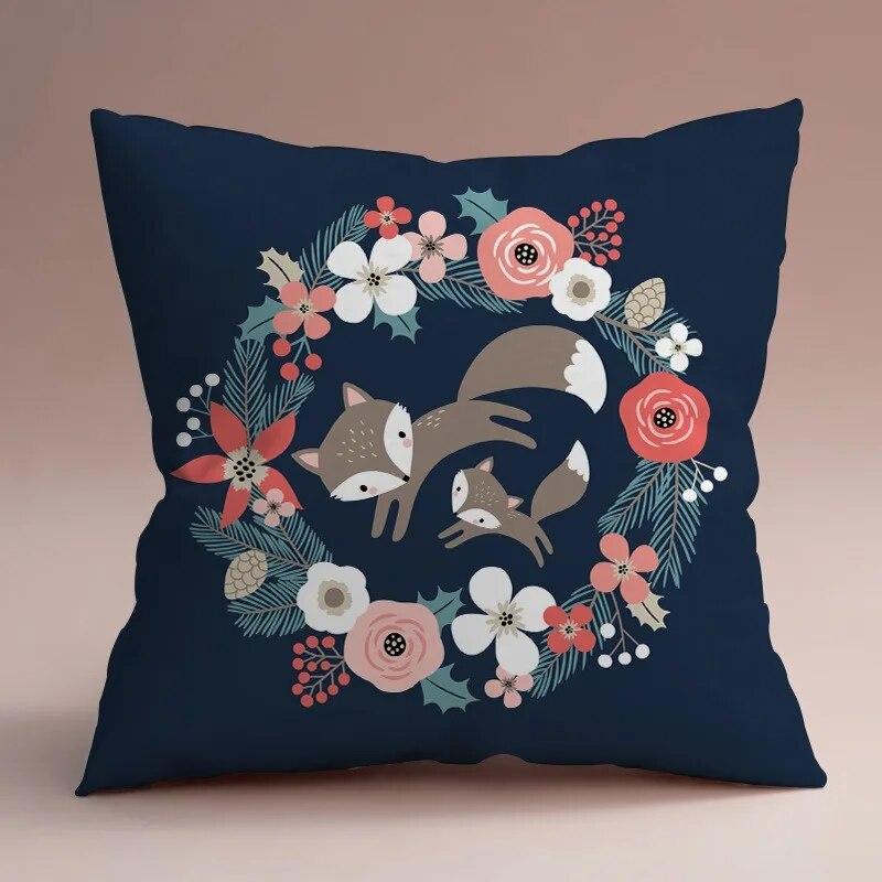 Luxury Home Decor Cushion Cover Chinese Style Creative Floral Pattern Print Pillow Cover Car Sofa Cushion Cover