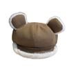 New autumn and winter cute cat-ear brown newsboy cap for women, versatile and face-slimming, trendy beret