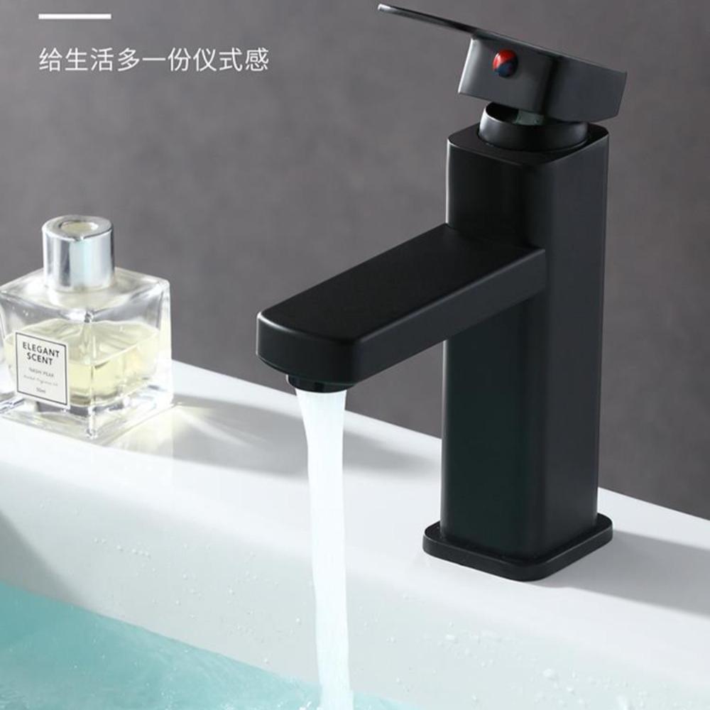 Black Bathroom Faucets Hot and Cold Mixer Faucets Vanity Bathroom Kitchen Deck Mounted Bathroom Sink Faucets