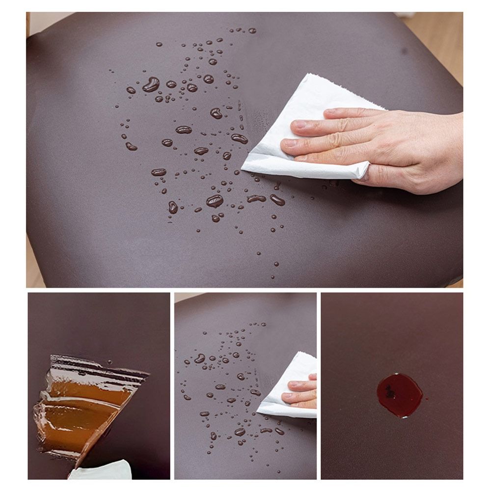 Elastic Armchair Seat Cover PU Leather Lift Rotating Chair Cover  for Home&Office Decoration