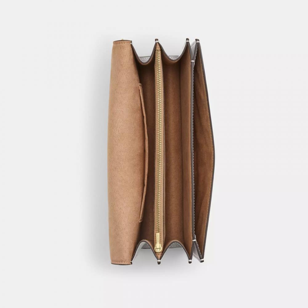 Coach Klare Envelope Crossbody Bag Gold Dove Grey