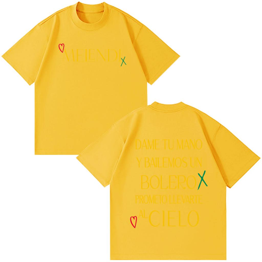 Rapper Melendi Tour Print 2026 Tees Unisex Unisex Fashion Tshirt Summer Shortsleeved Loose Casual Cotton Aesthetic Trend Tshirts