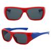 Kinder Sport Sonnenbrille UV400 - Coole Schwarze Wraparound Sonnenbrille für Jungen & Mädchen, Outdoor Radsport Strand Brillen