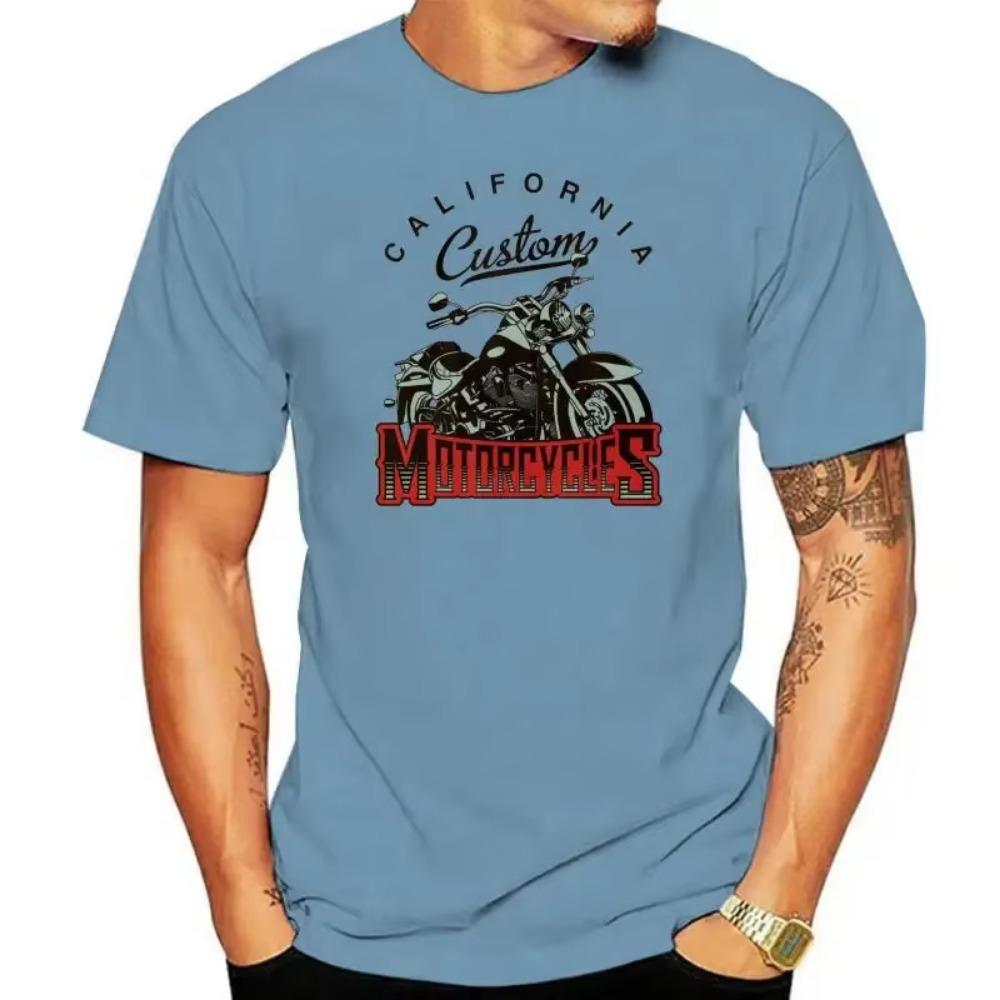 California  Motorcycles T Shirt Hot Rod Vintage Motorbike Club Garage 150 Men T Shirt