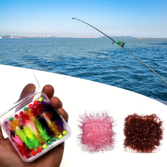 200CM Fly Fishing Lure Tying Thread Bass Trout Fly Bait Hook Tying Tinsel Line Spool Fly Tying Material Fishing Accessories