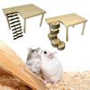 Wooden Climbing Ladder Jumping Platform Toy for Hamster Small Pet Safe Play Environment Corner Entertainment Accessory