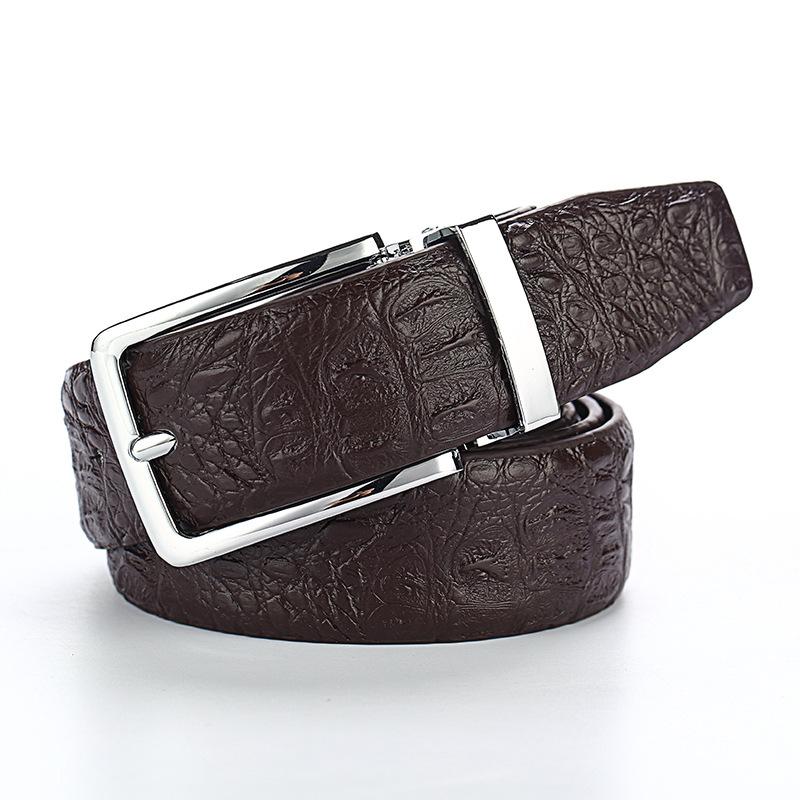 Genuine Leather Belt Business Men's Genuine Leather Belt Men's Casual Leather Belt Men's Pin Buckle Leather Belt