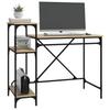 Desk with Shelf Sonoma Oak Finish 105 x 50 x 90 cm Engineered Wood