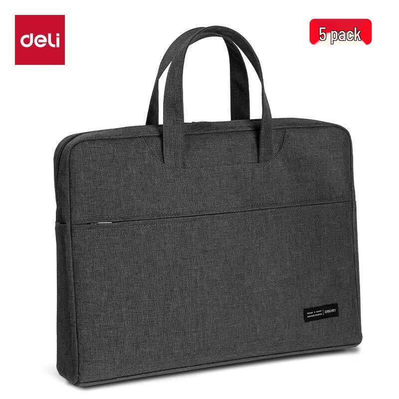 Deli 5590A Grey Oxford Business Briefcase