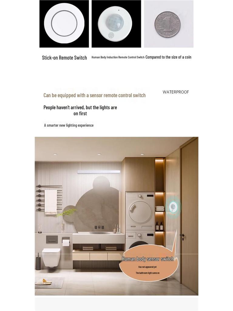 Bathroom LED Sensor Vanity Mirror Cabinet with Fog-Proof, Waterproof, and No-Punch Installation