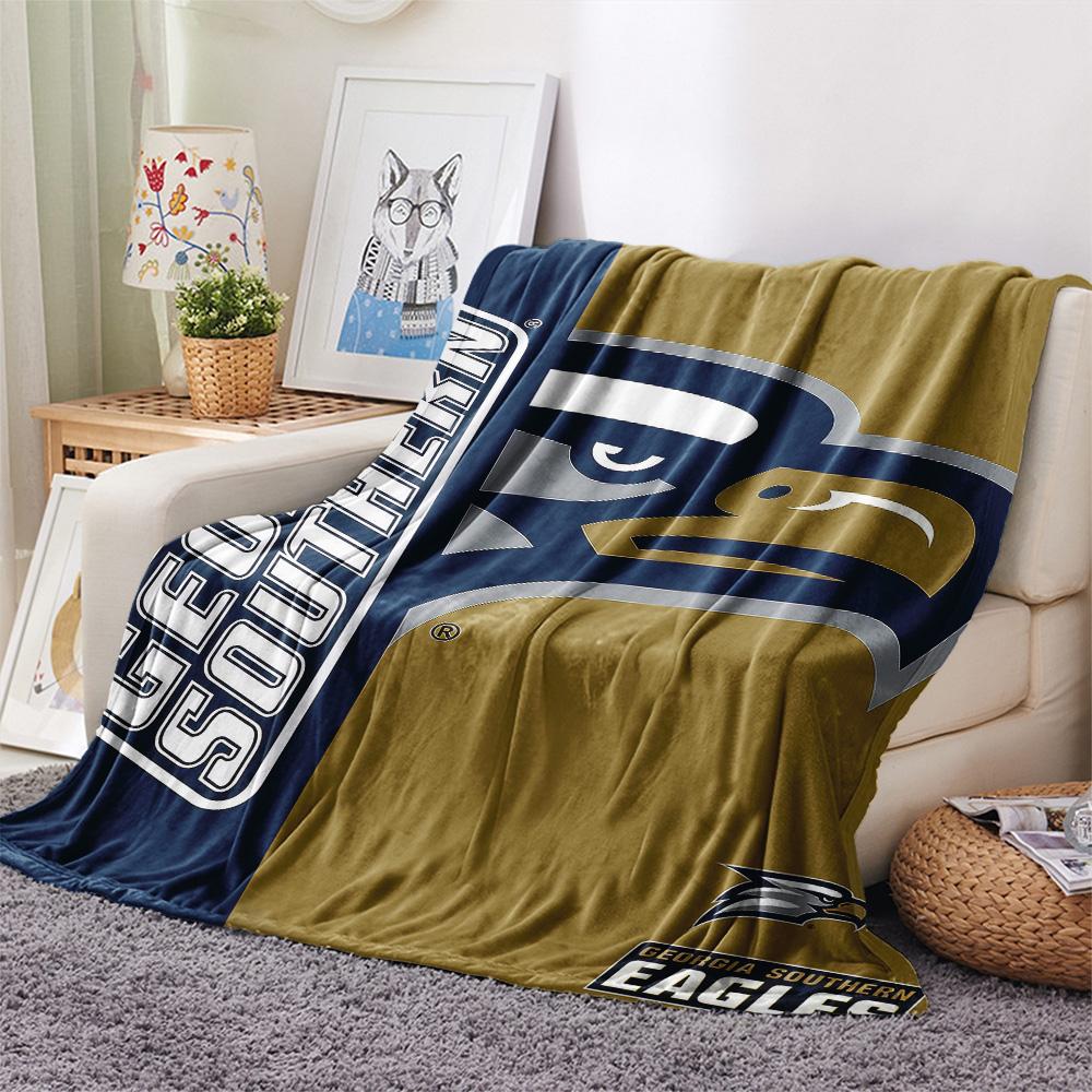 Georgia Southern Eagles Print Flannel Blanket High Quality Warm Comfortable Cover for All Seasons Perfect for Gifts Home Decor
