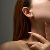 ANDYWEN 925 Sterling Silver Hoop Earrings 18K Gold Plated Ladies Earrings Irregular Cubic Zirconia Fine Jewelry