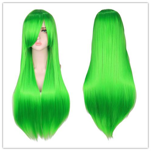 Long Straight Cosplay Wig Women Costume Party Black Red Ombre Heat Resistant Synthetic Hair Wigs