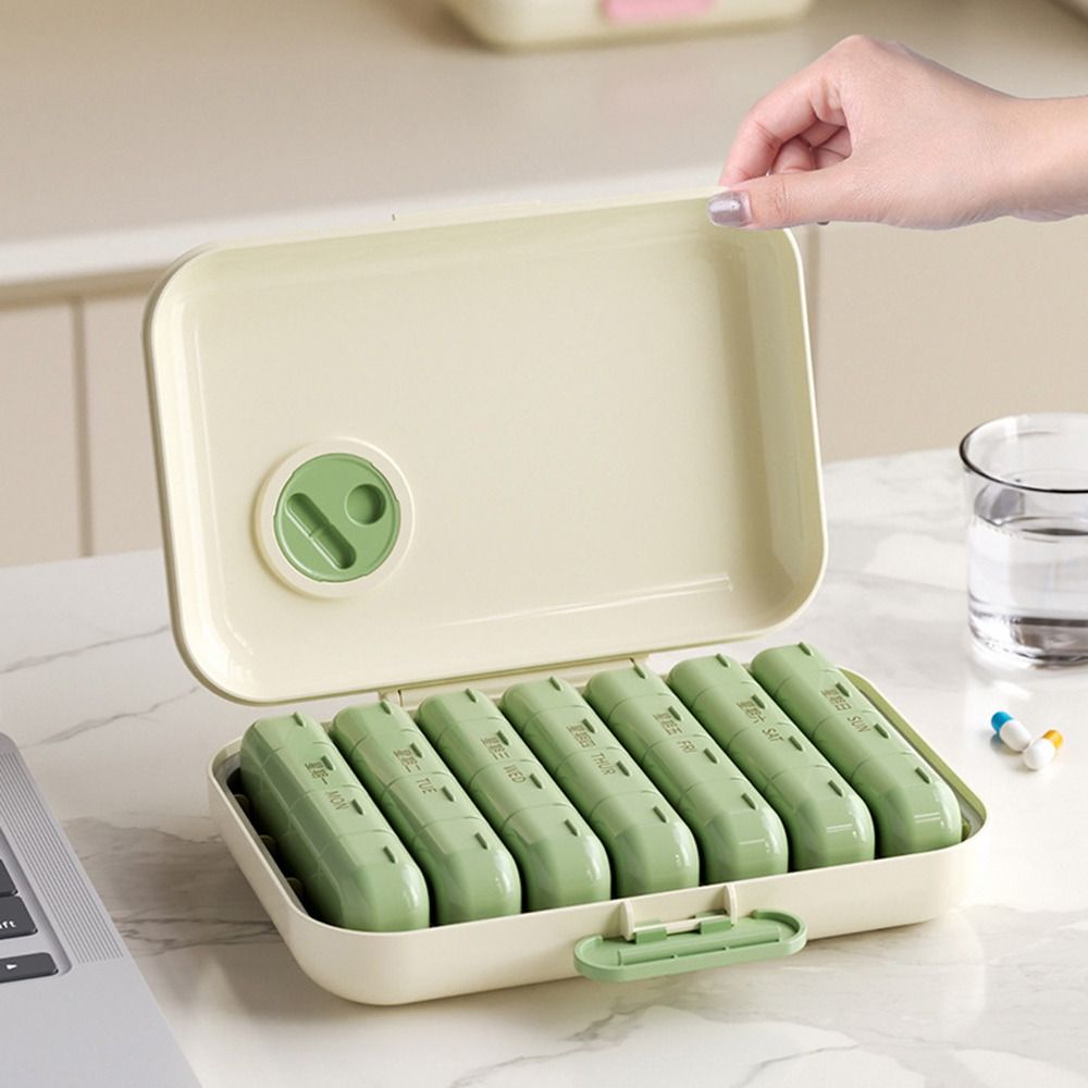 Dust-proof 7-Day Pill Organizer Waterproof Medicine Storage Box Weekly Pill Case  Outdoor