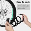1.2M Portable Bicycle Lock PVC Steel Cable Anti-theft Waterproof Cycling Lock Portable Extended Thick Mountain Bike Lock