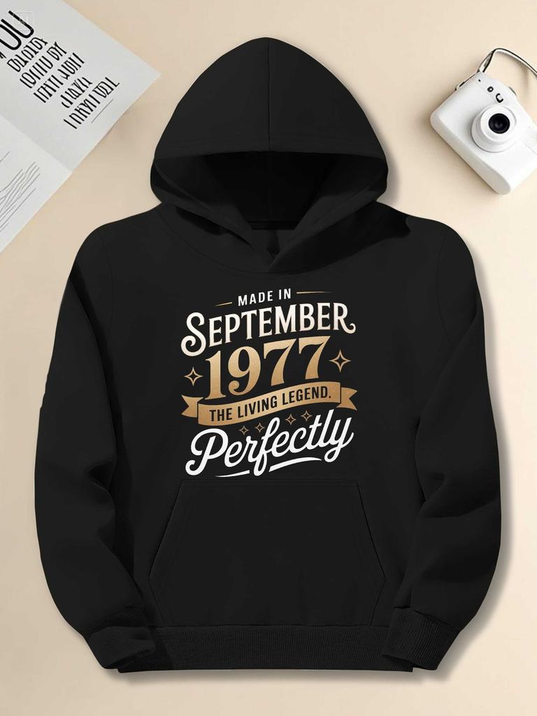 Made In September 1977 Living Legend JPH-9 plus size Unisex hooded sweatshirt, PLUS SIZE