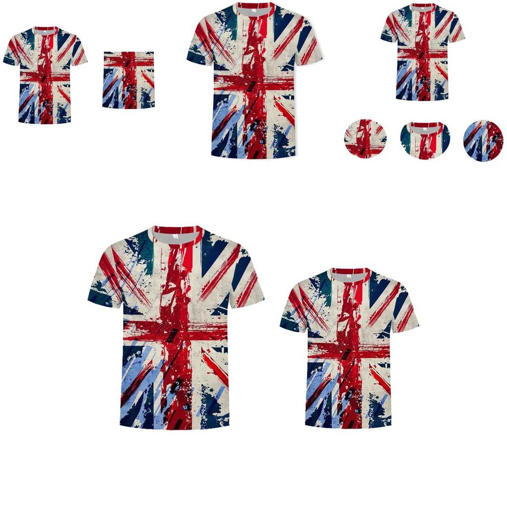 Classic Union Jack T-shirt For Men Women And Kids Casual And Simple Design