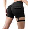 Summer Peach Butt Fitness Exercise Three-Quarter Pants Cargo Air Dry Pocket Yoga Tight Lift The Hips Women's Shorts