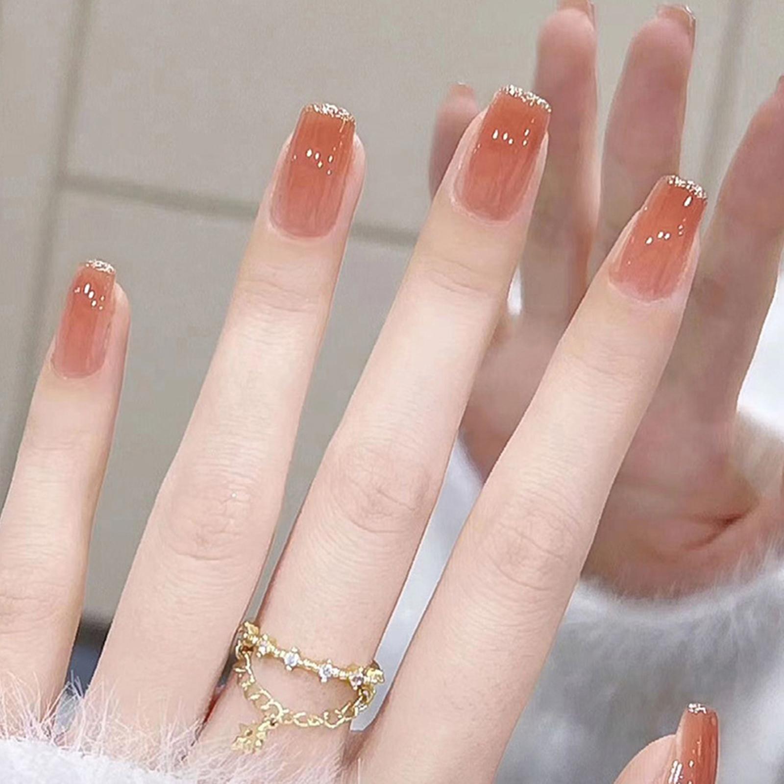 

24 шт./кор. бабочка-бант, носимые розовые накладные ногти, накладные ногти, дизайн ногтей, легко наносится и удаляется 3