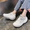 Fashion Leather Thick Chunky Dad Sneakers Luxury Women Girls Walking Tire Shoes Casual 2024 Designer Vulcanized Brand Female Footwear