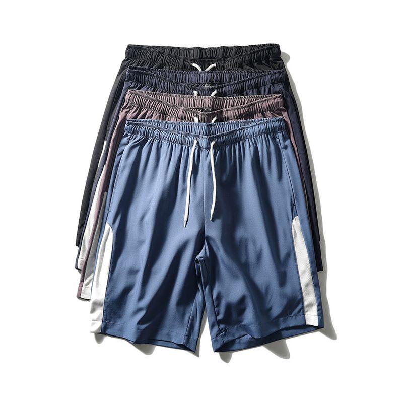 Men's Quick-Dry Ice Silk Summer Thin Sports Shorts for Running and Fitness, Five-Point Pants, Export Men's Casual Pants
