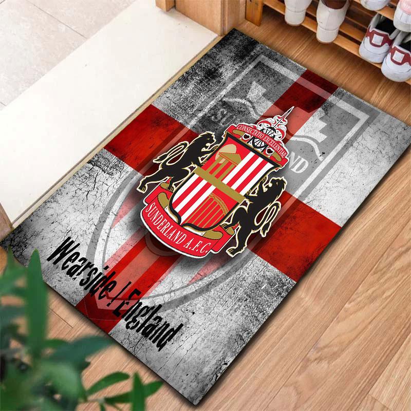 Sunderland Association Football Club Carpet Rug for Living Room Bedroom Home Sofa Decoration,Kids Play Non-slip Floor Mat
