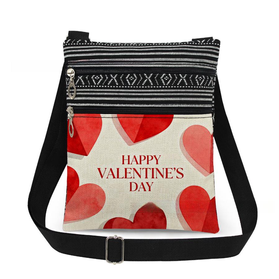 

1PC Love Print Tote Bags Women Shoulder Handbags Postman Package 6932 KTB