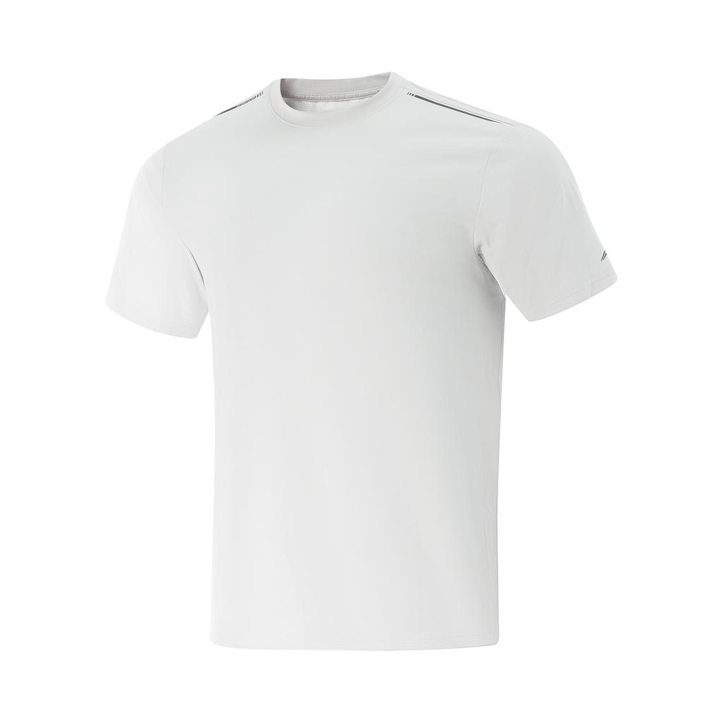 Li-Ning Fitness Series Casual Sports Versatile Comfortable Breathable Short Sleeve T-Shirt Men Tops Static-Grey ATSV509-7