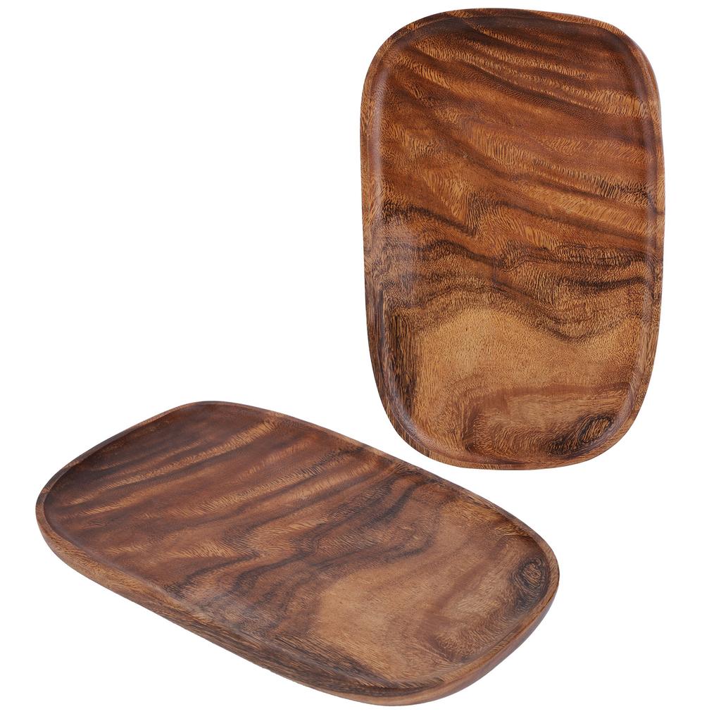 Nieregularna drewniana taca do przechowywania Organizer na przekąski owoce Akcesoria stołowe Talerz do fast foodów Dekoracja 30x20cm