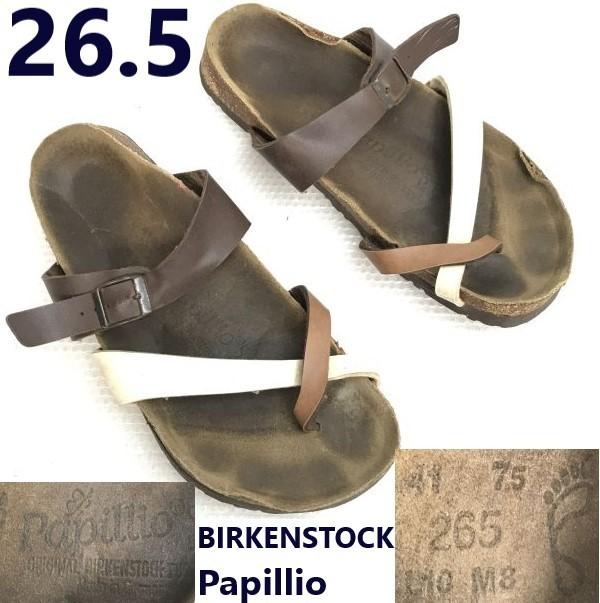 

BIRKENSTOCK Papillio Germany Leather Sandals 26.5 41 Men Brown Beach Shoes