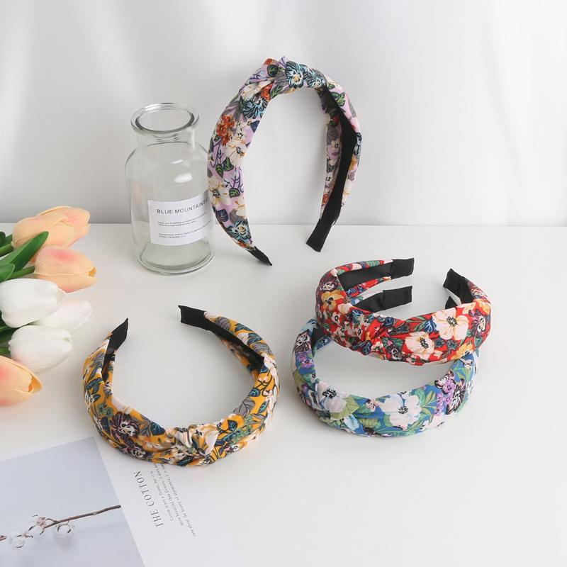 New Print Headband French Vintage Hair Band Girls Go Out Headband Hair Card Women Hair Accessories