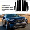 Black Pillar Window Glossy Posts Door Trim Fit Cover RAV4 Toyota Kit -21 NEW