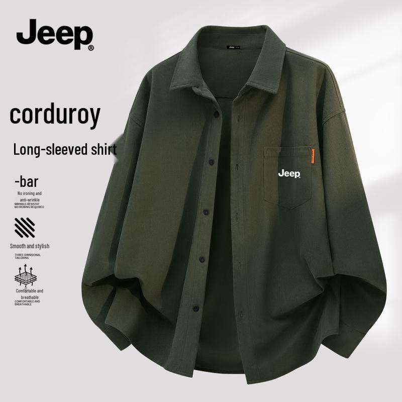 JEEP Men's Wear-Resistant Business Casual Shirt
