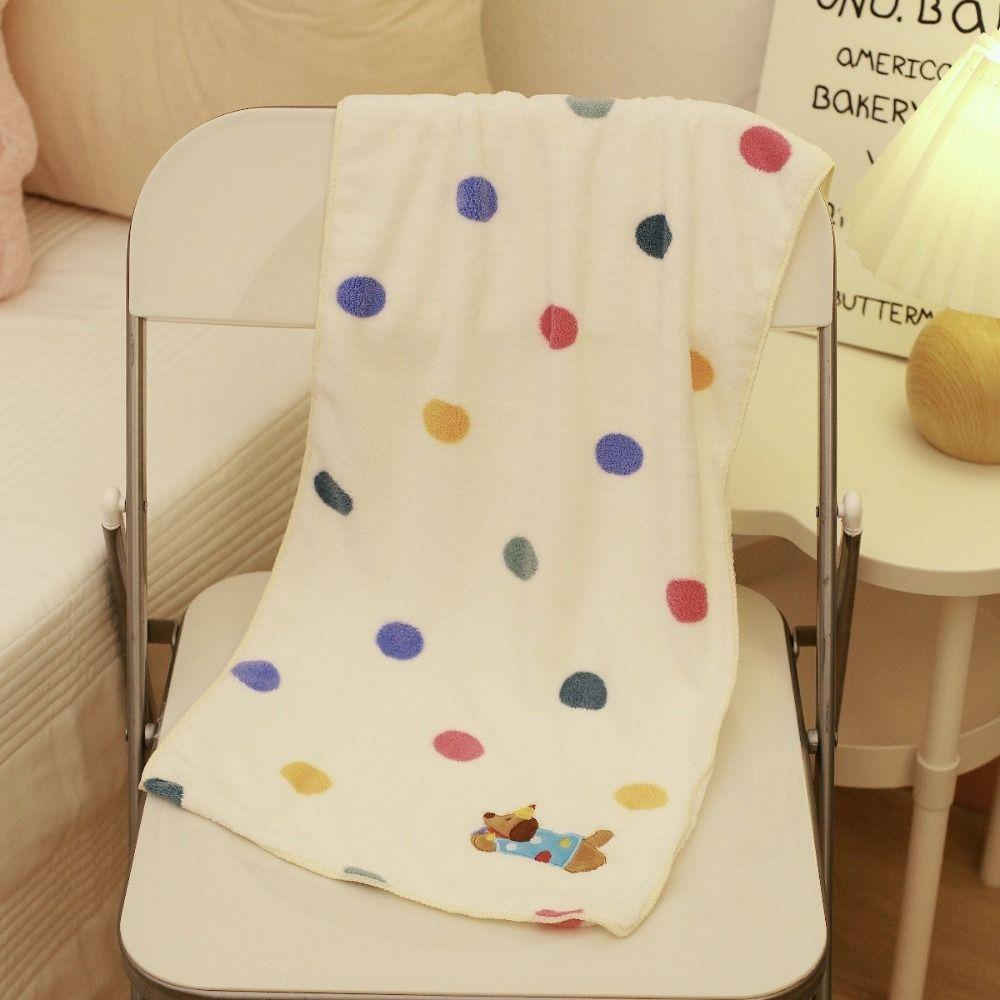 Quick Dry Coral Fleece Bath Towel Cartoon Puppy Hair Drying Towel Household Pool Towel  Bathroom