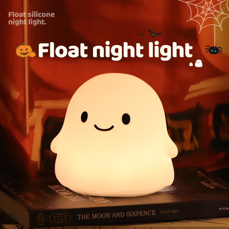 Funny Silicone  Float Night Light Nursery Timing Sleeping Nightlights Touch Sensor Table Besides Lamp For Kids Room Decor