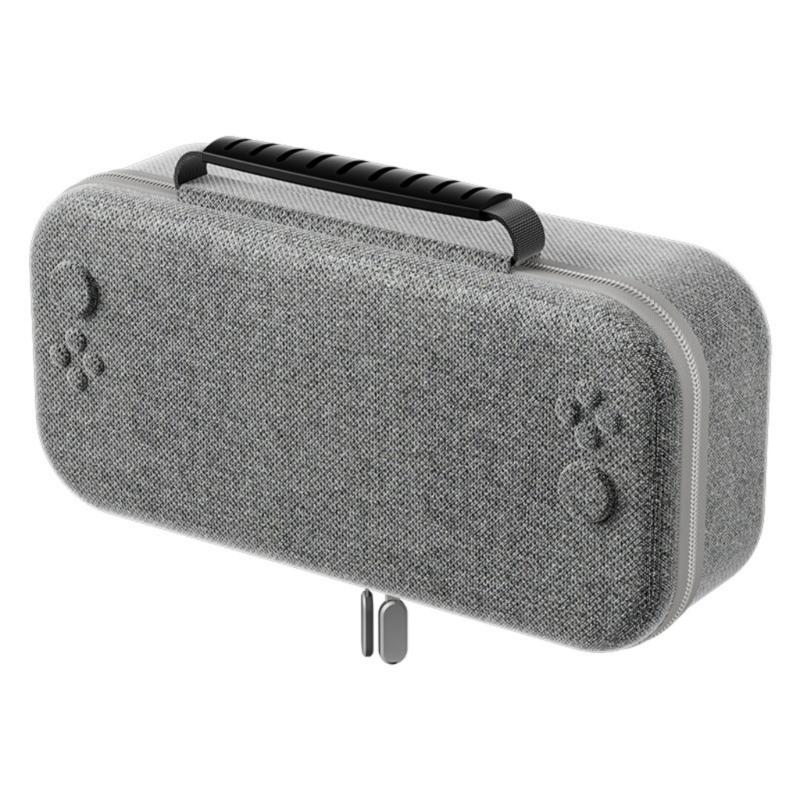 

Shockproof Hard Shell Carrying Case with Moderated Glass Screen Protector & Silicone Caps for switch2 Use серый