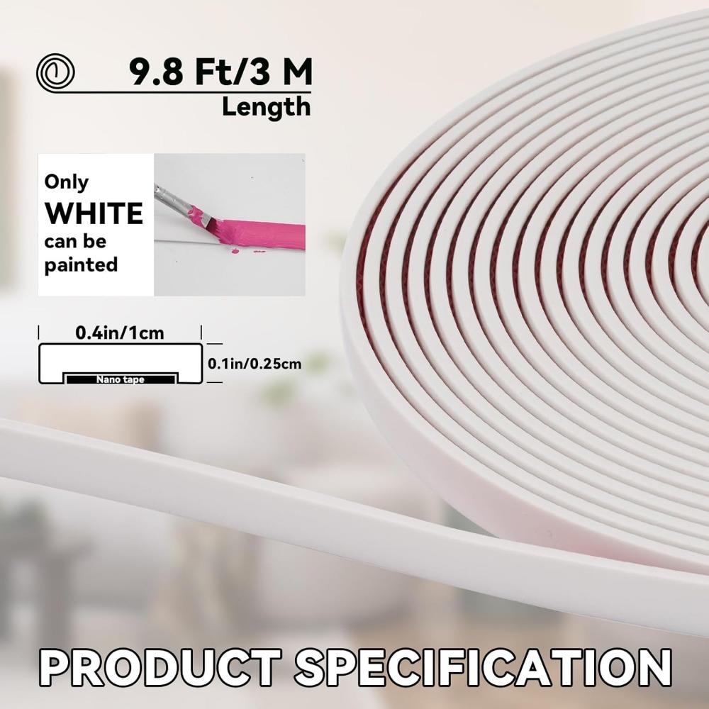 1PC self-adhesive wall edge strip decorative strip, suitable for wall, edge, border, window frame, tile back plate, skirting board